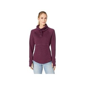 Marmot Womens Sweater Large Annie Quilted Cowl Neck Pullover Sweatshirt Purple